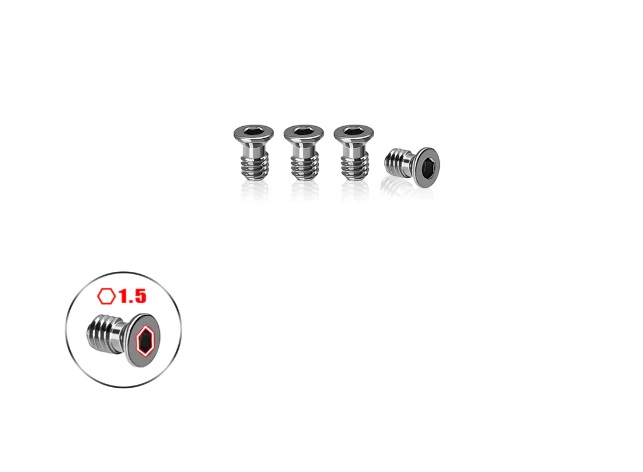 T-Work's TP-800R-B - 64 Titanium Damper Vertically Screw ( For Awesomatix A800R ) 4pcs