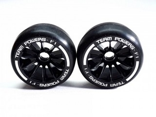 Team Powers 1:10 F1 Rubber Front Tire Set- (Pre-Glued, Medium, 1set 2pcs)
