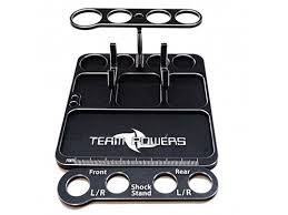 Team Powers Aluminum Parts Tray Version III w/ Mobile Damper Holder