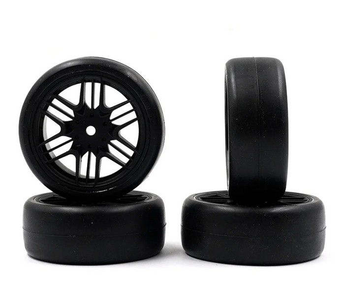 Team Powers 1:10 Touring Car Rubber Tire Set 6 Spoke (Pre-Glued,36M)