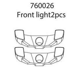 Turbo Racing 760026 - Front Light (2 pcs)