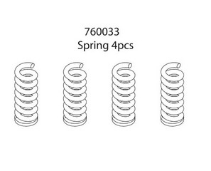 Turbo Racing 760033 - Spring (4 pcs)