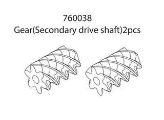 Turbo Racing 760038 - Gear (Secondary drive shaft) (2 pcs)