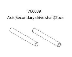 Turbo Racing 760039 - Axis (Secondary drive shaft) 2pcs