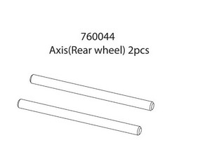 Turbo Racing 760044 - Axis (Rear Wheel) 2Pcs