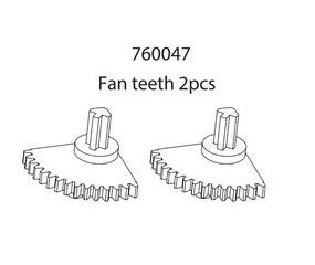 Turbo Racing 760047 - Fan Teeth (2 Pcs)
