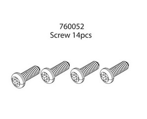 Turbo Racing 760052 - Screw (14 Pcs)