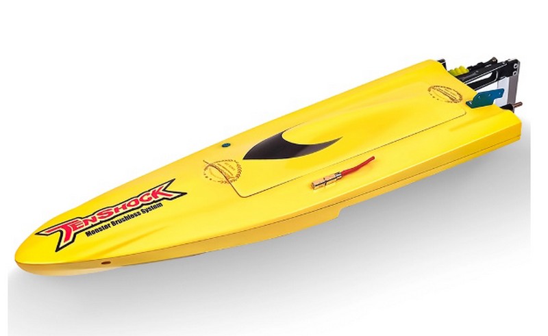 Tenshock TS-013001-Y ARTR MINI SCORD II GLASS FIBER BOAT