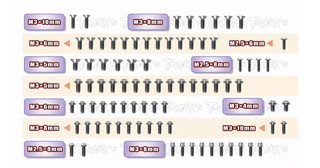 T-Works Xray X1222 Titanium Screw Set UFO Head, Xray X1222 (83pcs)