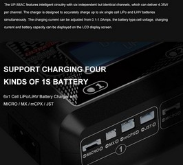 Ultrapower UP-S6AC - AC/DC Charger 1S 1A - Clicca l'immagine per chiudere