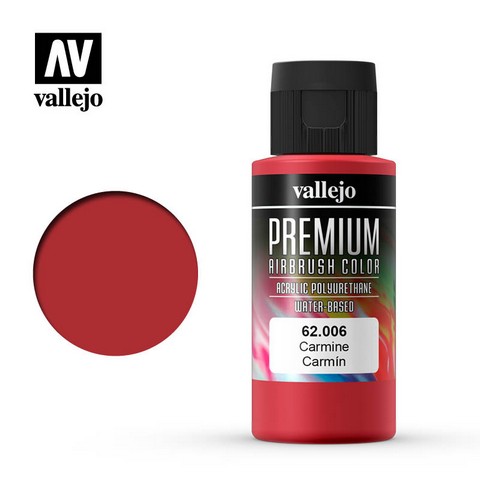 Vallejo VA62.006 - Premium RC - Carmine (60ml Bottle)