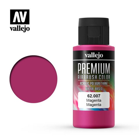 Vallejo VA62.007 - Premium RC - Magenta (60ml Bottle)