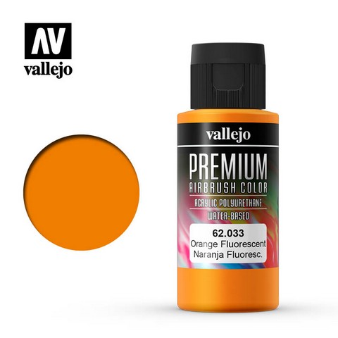 Vallejo VA62.033 - Premium RC - Orange Fluo (60ml Bottle)