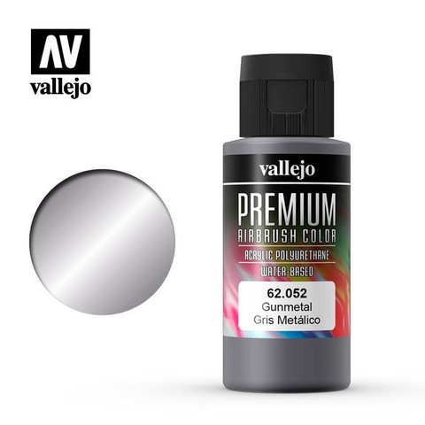 Vallejo VA62.052 - Premium RC - Gunmetal (60ml Bottle)