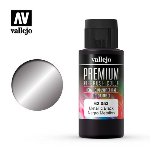 Vallejo VA62.053 - Premium RC - Metalic Black (60ml Bottle)