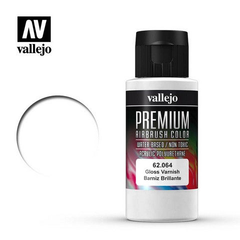 Vallejo VA62.064 - Premium RC - Gloss Varnish (60ml Bottle)