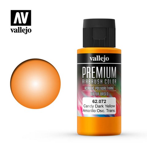 Vallejo VA62.072 - Premium RC - Candy Dark Yellow (60ml Bottle)
