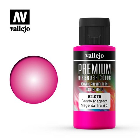 Vallejo VA62.075 - Premium RC - Candy Magenta (60ml Bottle)