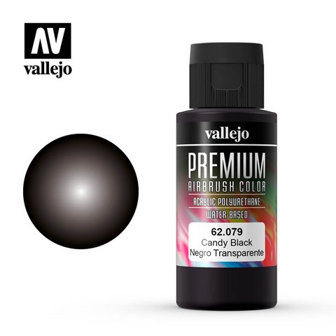 Vallejo VA62.079 - Premium RC - Candy Black (60ml Bottle)