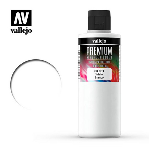 Vallejo VA63.001 - Premium RC - White (200ml Bottle)