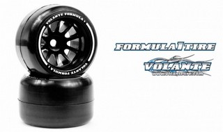Volante F1 Rear Rubber Slick Tires Carpet Soft Compound Preglued (Carpet)