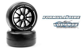 volante F1 Front Rubber Slick Tires Medium Hard Compound Preglued