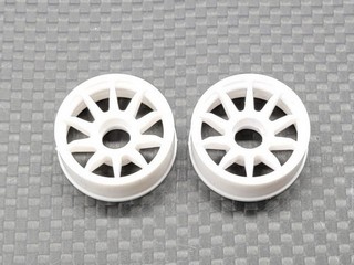 GL Racing WHC007-0 - RWD R10 Machine Cutted White Rim - Narrow (N0)