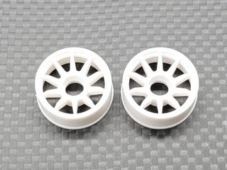 GL Racing WHC007-1 - RWD R10 Machine Cutted White Rim - Narrow (N1)