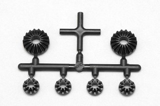 Yokomo BD9 Molded Bevel Gear Set with Cross Pin (Large 2x/Small 4x)