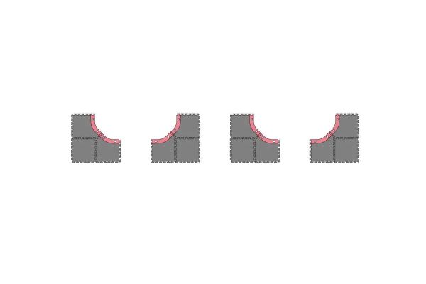 Kyosho 87033-02B - Mini-Z Grand Prix Circuit30 Large Corner Set (12pcs)